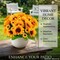 Artificial Sunflowers Silk Flower 6 Bundles Outdoor UV Resistant Fake Wildflowers Spring Decoration Faux Greenery Shrubs Plants for Home Indoor Outside Garden Vase Wedding Decor(Sunflower)